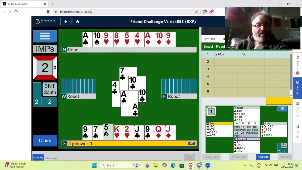 me v rick853 Bean Cup February 2026 - Championship