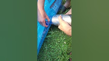 filling up(air) the pool using hairdryer