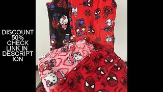 2024 New Spider Man Sleeping Pants Anime Hello Kitty Pajama Pants Flannel Soft Casual Pants Cartoon