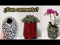 3 ideas | Cómo hacer macetas de cemento | Arte en cemento | Decoración del hogar |Upcycling@diyheees