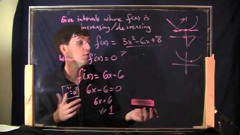 Applied Calc 1, Episode 15: Increasing & decreasing functions