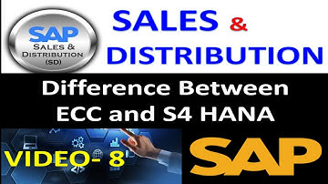 Difference Between ECC & SAP S4HANA | SD | Sales Distribution Configuration in Sap | DK TECHNOLOGIES