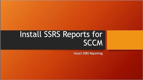 Install SSRS Reports for SCCM