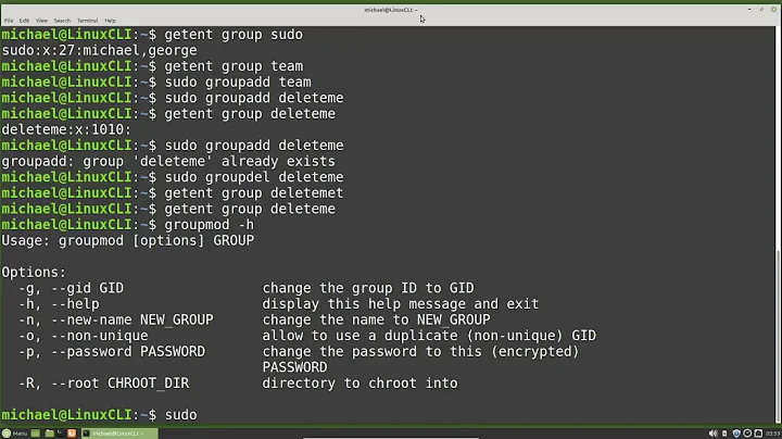 Linux Command Line (23) Groups pt1