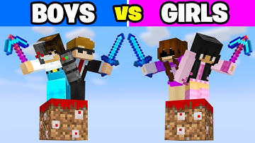 Girls vs Boys on 1 Scary Block