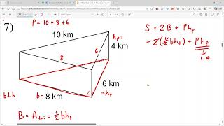 Surface Area of Prisms and Cylinders: Kuta Software WS: #7-12
