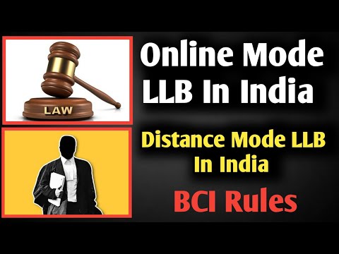 Can I Pursue Online Mode LLB In India - Distance Mode LLB - BCI Rules #OnlineLLB #DistanceLLB