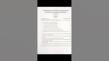 International Business Environment question paper 2018 Mcom. 2nd sem. kuk
