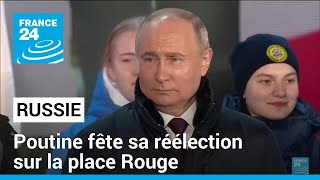 Poutine réélu : discours du président russe acclamé par la foule • FRANCE 24