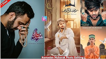 Ramadan Mubarak Photo Editing in PicsArt || Ramzan Mubarak Photo Editing in one step || Ramzan DP