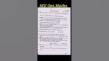 Opt math model question 2081 class 10 😱😱 see optional math model question #see2081 #optmaths #exam