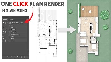 How to Render Floor Plan in 5 Min | FREE Photoshop Actions