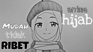 Menggambar anime hijab untuk pemula