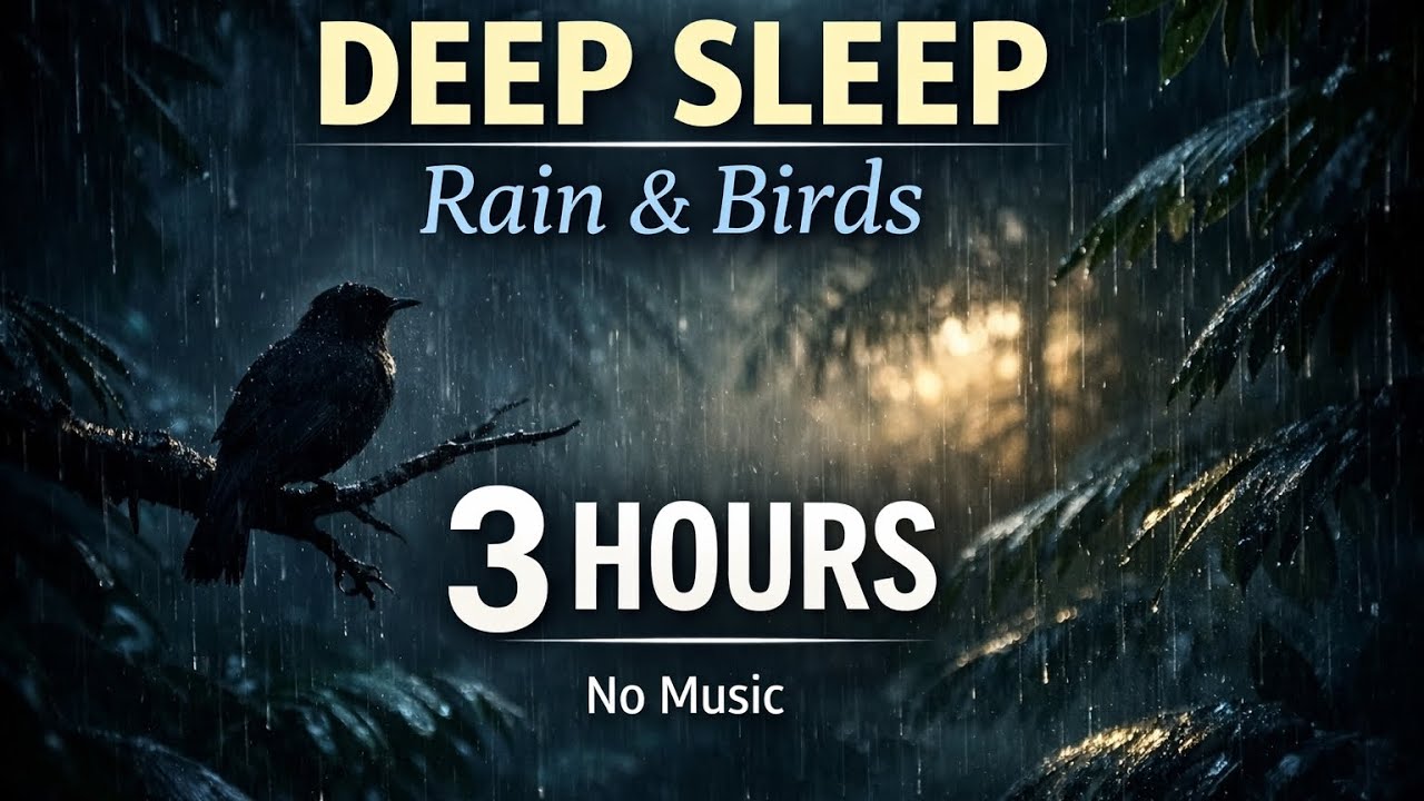 Rain and birds singing for sweet dreams