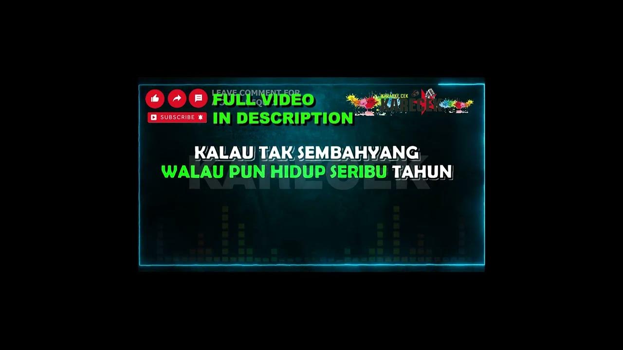 Karaoke Saujana  Sepohon Kayu 4K