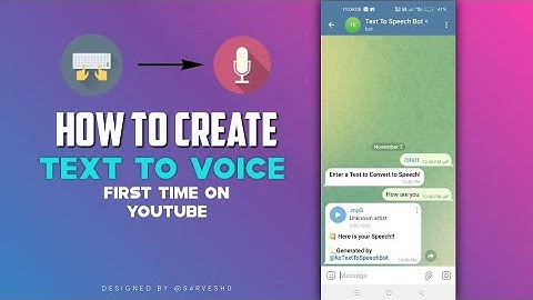 Free Text To Voice Telegram Bot Tutorial | Text To Speech Telegram Bot
