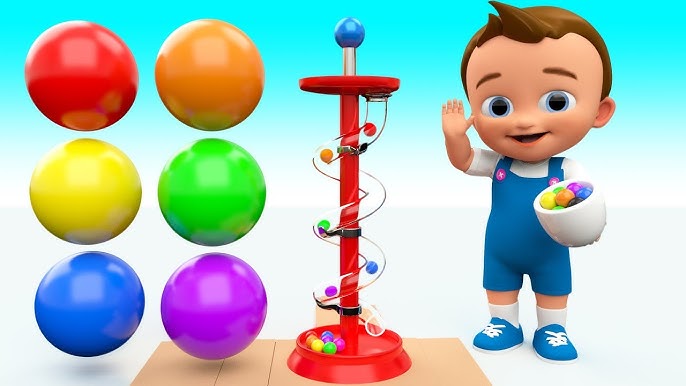 Learn Colors for Children with Baby Game Play Wooden Toy Funny Clown  Tumbling 3D Kids Educational 