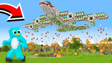 How to Build A Working Bomber Plane House in Minecraft