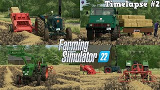 Extreme LANZ POWER! 🚜💥💨 OAT STRAW HARVEST with FAHR LOW-PRESSURE Baler! 🌾☀️😎 | [FS22] - Timelapse #2 screenshot 1