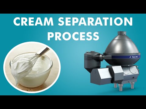 Cream separation process from