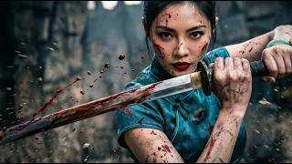 Explosive Action: Ninja girl sneaks in to kill, but a female bodyguard finds her and cuts her down!