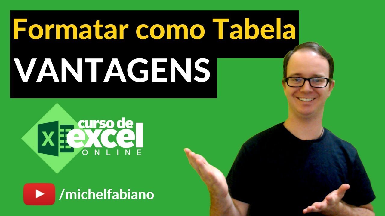 Vantagens em Formatar como TABELA - Curso de Excel OnLine tabelas salariais função publica 2018
