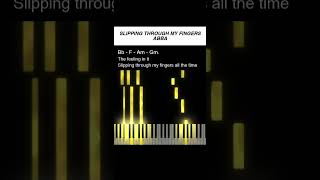 ABBA - Slipping Through My Fingers Piano how to play