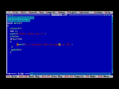 program to demonstrate if statement example 5 , check whether number is greater than or equal to 10