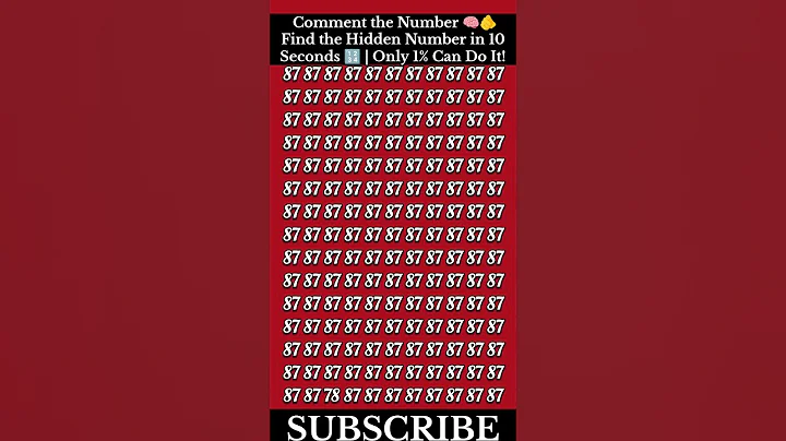 Find the Hidden Number in 10 Seconds 🔢 | 99% Fail 🙅This Eye Test!👀😵‍💫