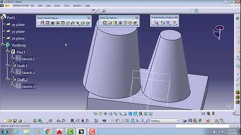 CATIA DRESS UP FEATURE AND TRANSFORMATION FEATURES