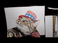 Watercolor painting pet portrait sassafras time lapse by halie french