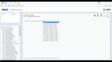 NEC SL1000 Configuration