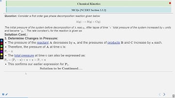 Chemical Kinetics NCERT Exemplar #SATHEE_ENGG #swayamprabha #engineeringexams