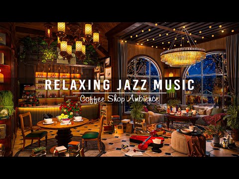 Relaxing Jazz Instrumental Music in Cozy Coffee Shop Ambience ☕ Warm Jazz Music for Work,Study,Focus