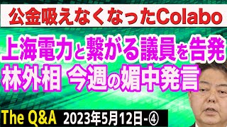 上海電力と繋がる議員を実名告発／太陽光パネルの闇／林外相、今週も媚中炸裂／公金を吸えなくなったColabo　④【The Q&A】6/2