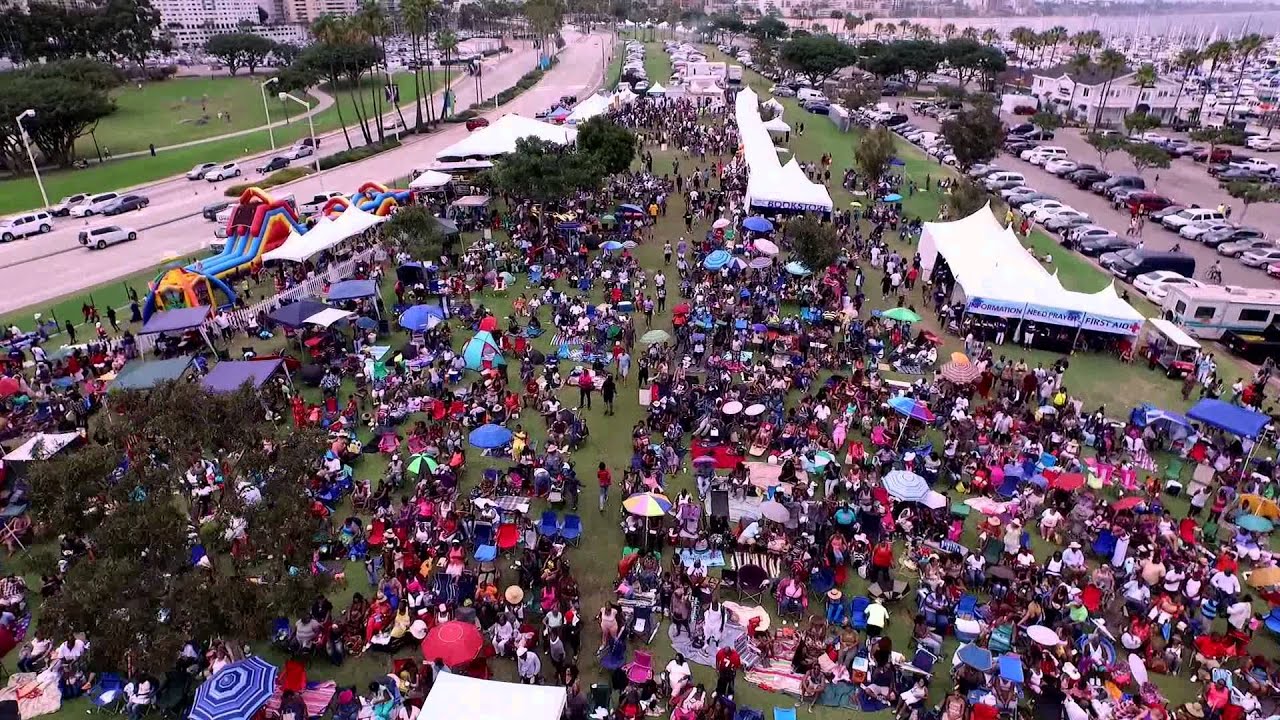 Long beach Gospel Fest Aerial Shot #2