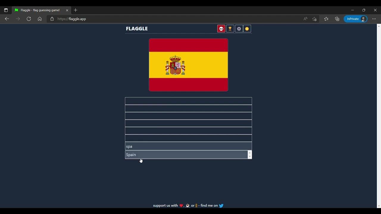 Flaggle - flag guessing game!