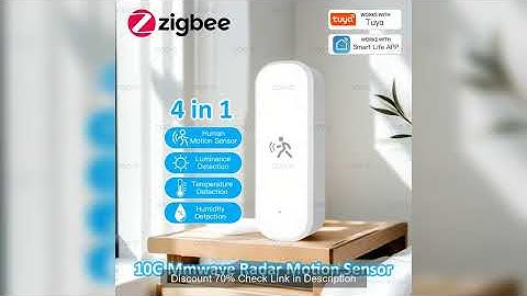 Tuya 10G 4 in 1 Human Motion Sensor Zigbee MmWave Radar Detector with Luminance Temperature Humidity