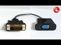 Переходник с DVI-D на VGA 1080P 60Hz | Конвертер для монитора | Посылка из Китая