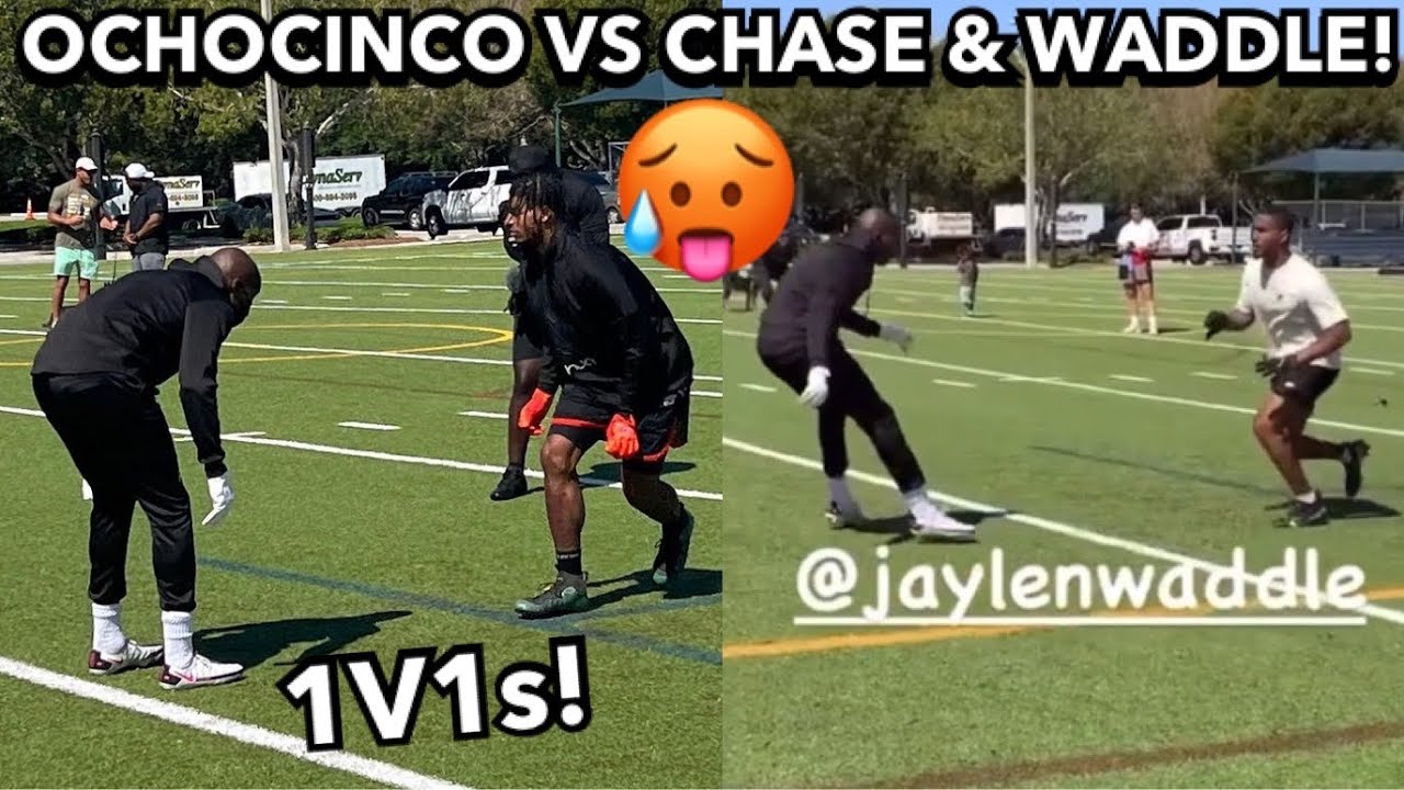 Chad Ochocinco vs Ja’Marr Chase & Jaylen Waddle 🔥 1v1s (WR vs DB) I AM ATHLETE