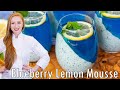 EASY Blueberry Lemon Mousse Parfaits! With Blueberry Jello!