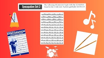 Syncopation by Reed (Syncopation Set 2, Page 37, Number 37-48) - Practice with Me! #drums #drummer