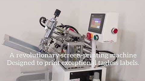 Tagless printing machine for t-shirts, uniforms, and more