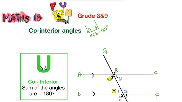 8. Grade 8&9 Maths| Geometry of straight Lines| Co-interior Angels Examples