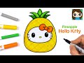 How to Draw Hello Kitty Pineapple 🍍 Squishmallows