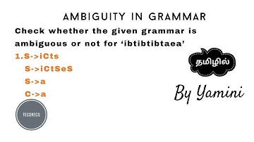 Ambiguity in Grammar | Example(1/2) | Tamil | TeCoreCS 