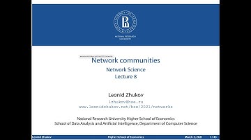 Lecture8. Community detection