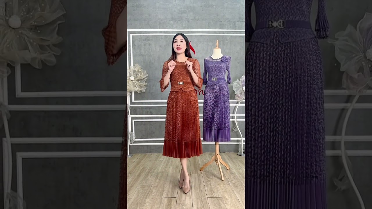 Đầm Freesize Ren Trung Niên Cao Cấp - Đừng Lo Bụng To! Mẫu Đầm "Cứu Tinh" Cho Chị U40+