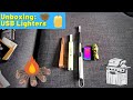 Unboxing: Sizzle USB Arc Lighters 5 Different Styles