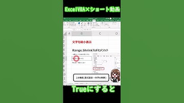 【Excel×VBA】縮小して全体を表示するShrinkToFitメソッド
